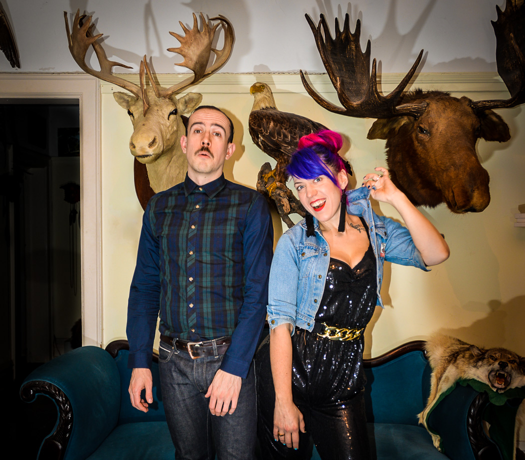 Morgan Mavis and Christopher Bennell in the Contemporary Zoological Conservatory, Pink Hair, Toronto Taxidermy