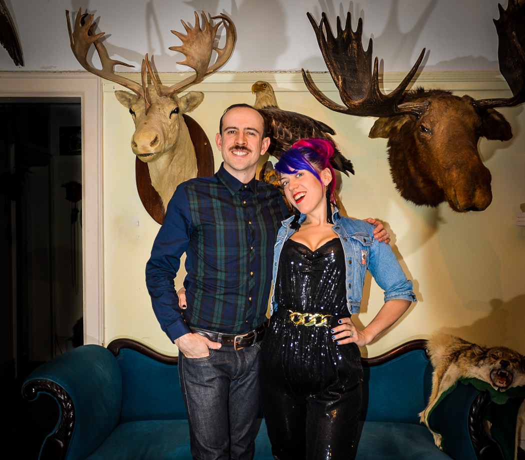 Morgan Mavis and Christopher Bennell in the Contemporary Zoological Conservatory, Pink Hair, Toronto Taxidermy