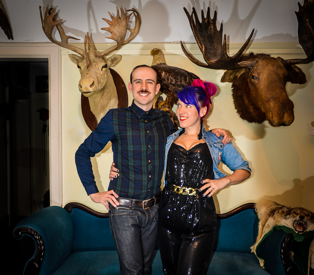 Morgan Mavis and Christopher Bennell in the Contemporary Zoological Conservatory, Pink Hair, Toronto Taxidermy